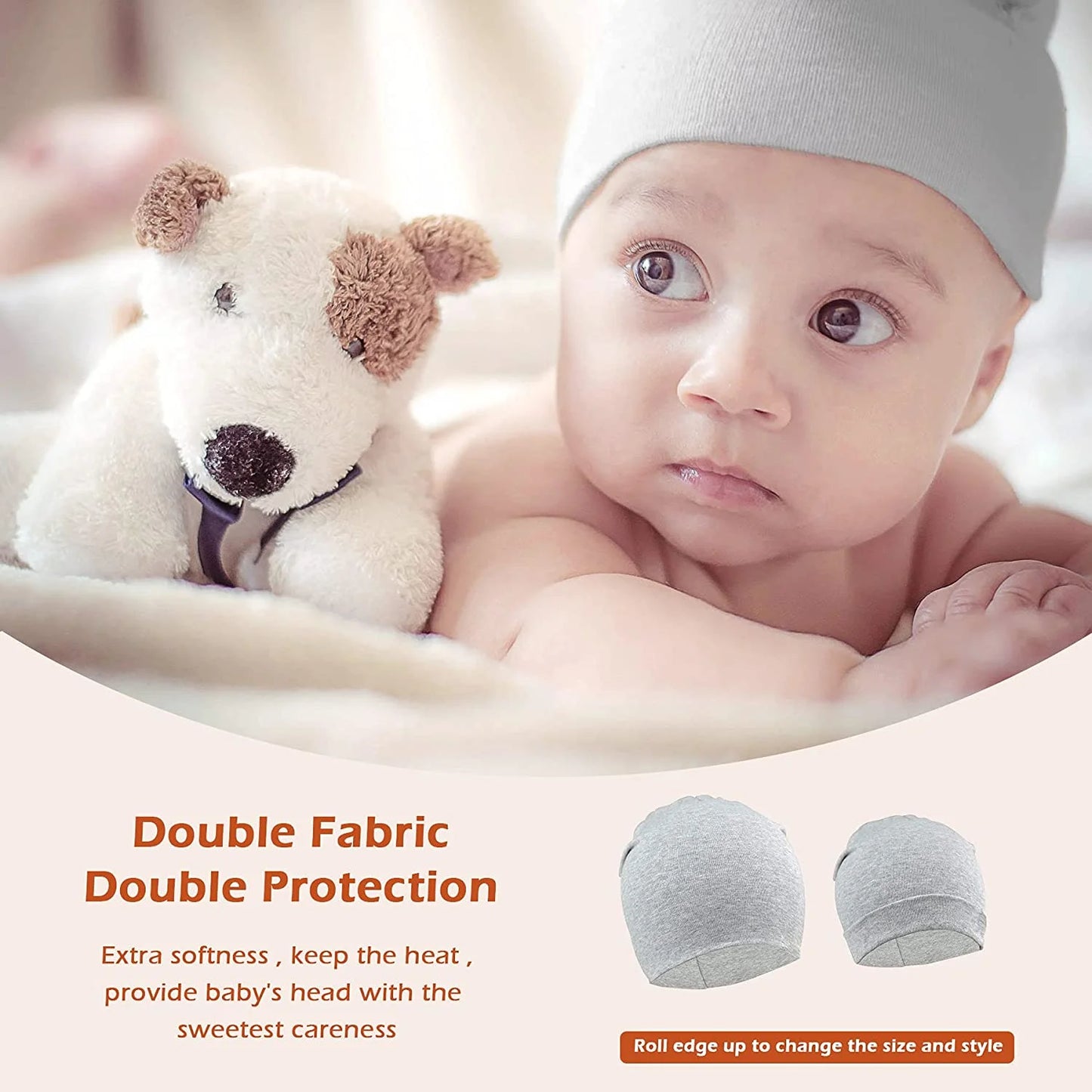 Winter Cotton Warm Hat Unisex Baby Beanie Hat Infant Baby Soft Cute Knit Cap 06 Pack 1